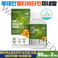 루테인 눈영양제 멀티비타민 미네랄 눈건강 복합영양제 식약처인증 건강기능식품 멀티비타민루테인, 2박스, LUTEIN 90캡슐