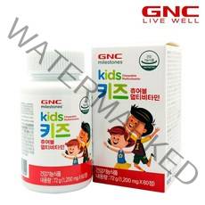 [GNC] 키즈츄어블 멀티비타민 (60캡슐) 30일분, 단품, 단품