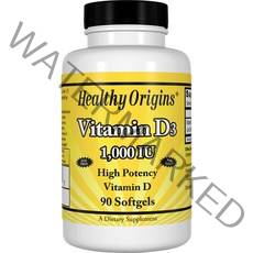 헬시오리진스 비타민 D3 1000IU 소프트젤 무설탕 글루텐 프리, 90개입, 1개
