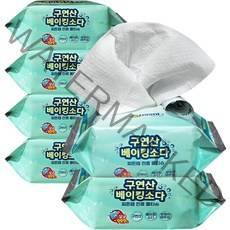 에피타클린업 구연산 베이킹소다 찌든때 전용 물티슈, 6개, 20개입
