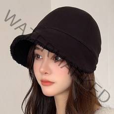 데이즈원 여성 겨울 벙거지모자 여자 학생 양면 챙모자