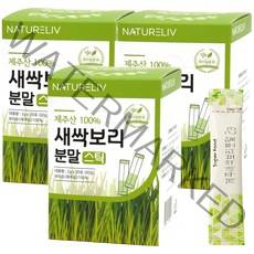 제주도 무농약 100% 새싹보리 분말 스틱 에어분쇄, 3개, 2g x 30포