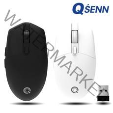QSENN 무선 광마우스 저소음 게이밍 사무용 노트북 마우스, 블랙, QSENN M1000