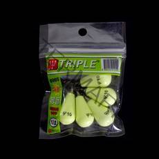 트리플 물방울 야광 봉돌 K-908, 5개