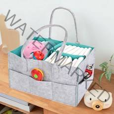 칸막이 펠트 기저귀가방 유모차정리함 버킷백 토트백 이너백 백인백 숄더백 기저귀정리가방 기저귀파우치, 블랙블루