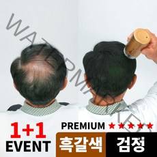 [1+1 이벤트] 뿌리는 묻어나지않는 흑채 가루형 남자 여자 남성 여성 (17년 스테디셀러 정품), 검정색 60g [1+1 행사]