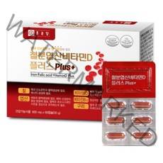 종근당 철분 엽산 비타민D 플러스 (500mgx60캡슐) 3박스, 기본 60일분(1박스)+비타민증정