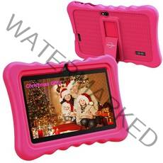 아동용 태블릿 2-10세 아동용 7인치 태블릿 2GB RAM 32GB 저장 공간 안드로이드 9.0 에디션 사전 설치된 학습 앱 부모 제어 케이스 포함 어린이 태블릿 핑, Pink