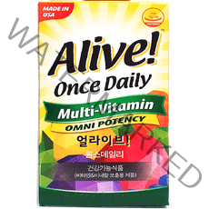 다이써 네이처스웨이 얼라이브 원스데일리 멀티비타민 1745mgx100정 Nature's Way 종합비타민 Alive, 정, 1745MG X 100정