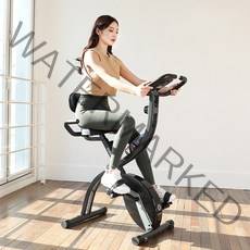 멜킨 폴민 실내 자전거 엑스 바이크 가정용 접이식 헬스 사이클 MKHB-01, 크림화이트 (기사방문설치)