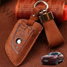 BMW_X4_스트랩_키홀더_각인_가능_스마트키_자동차_키커버_차키_키링_가죽_키케이스_새차구입_선물, 각인없음, 블랙브라운
