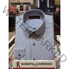 5F [신사] 로베르따 남성셔츠 긴팔 폴리 링클프리 블루스트라이프 일반핏셔츠 RM13032