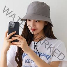 롸잇나우 심플 등산 벙거지 토커 버킷햇, 그레이