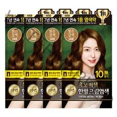 리엔 흑모비책크림 염색약 밝은갈색 120g 4개