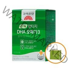 [고려은단] 퓨어 알티지 DHA 오메가3 900mg 1박스+쇼핑백 1장, 없음