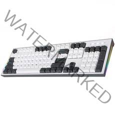 COX 이색사출 사이드 RGB 기계식 키보드 적축, CK01PBT, 그레이 + 화이트, 일반형