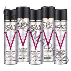 [더마클라센] 볼륨짱짱 새치커버 흑채 스프레이 5개 (흑색/자연갈색), 색상:자연갈색