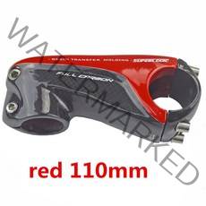 특별 신제품 카본 스템 로드 산악 자전거 80/90/100/110MM 레드 블랙 화이트 MTB 바이크 28.6MM, red 110mm