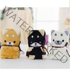 시바견 캐릭터 입체 무릎담요 강아지 무릎담요 미니담요