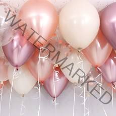 조이파티 천장풍선 컨페티 핑크샌드 세트, 혼합색상, 1세트