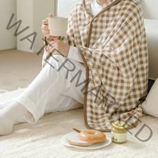 더자리 포시즌 웨어러블 오버랩 똑딱 담요