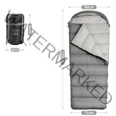 월드25-겨울캠핑침낭, 1.3kg, 그레이