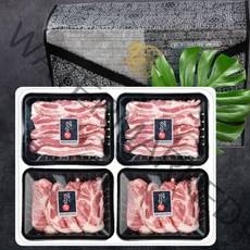산정마을 농협안심한돈 1등급 돼지고기 선물세트 총 2kg 삼겹살 목살, 삼겹살2팩+목살2팩 각 500g