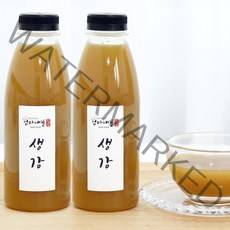 엄마애뜰 맛있고 진한 햇 생강차 수제청 생강진액 생강청 계피생강차 500ml 2병 1kg 국산 생강원액