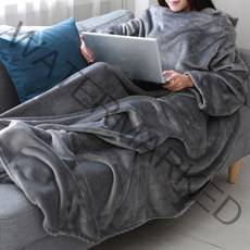 래시플 밍크 극세사 입는 담요 + 파우치