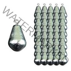 NSB 아연도금 스위벨 싱커 벌크 물방울 봉돌, 40개