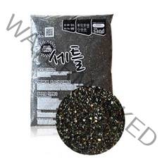 샘아쿠아 세틀 프리미엄 산처리 흑사 8kg 고급 자갈/모래/장식돌, 1개