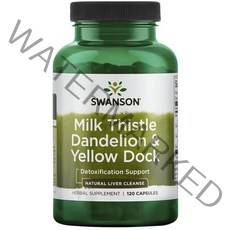 스완슨 밀크 씨슬 단델리온 & 옐로우 독 캡슐, 120개입, 1개