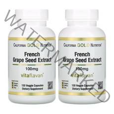 CG땡 포도씨추출물 CGN 캘리포니아 그레이프시드 100mg 120베지캡슐 폴리페놀 2통