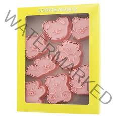 Mian Xiao Xin 비스킷 몰드 DIY 3D 입체 홈베이킹 도구 아이싱 쿠키스탬프 8종 세트, 1개, 곰돌이