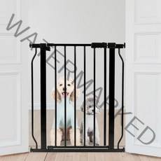 딩동펫 프리미엄 반자동 애견용 안전문, 블랙