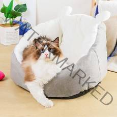 파스텔펫 냥이 꿀잠 마약 쿠션방석, 아이보리
