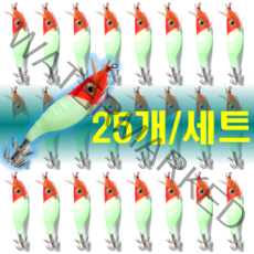 예피싱 25개입 왕눈이 에기 세트 쭈꾸미 갑오징어 문어채비 야광애기, YF20