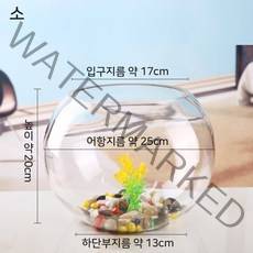 어항 창조적 인 둥근 유리 어항 투명 대형 데스크탑 두껍게 거북이 탱크 금붕어 수경 거실 풍수 행운