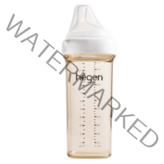 헤겐 대용량 젖병 330ml + 꼭지, 3단계, 화이트 + 투명