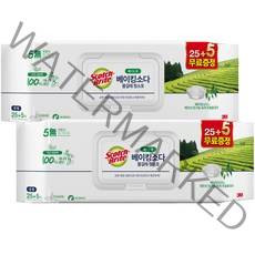 3M 베이킹소다 물걸레청소포 마일드 대형 30매, 2개