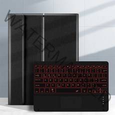 케이스 삼성 갤럭시 탭 S7 FE LTE 12.4 인치 2021 SM-T733 T730 태블릿 블루투스 키보드 보호 커버 쉘, 01 Tab S8 Plus 12.4, 01 Black