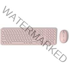 로이체 펜타그래프 무선 키보드 마우스 콤보 세트, 일반형, RMK-5600, Pink