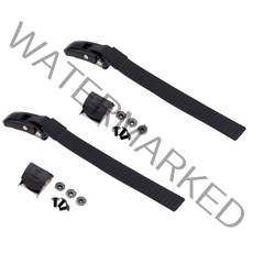 Royalways 2 세트 PP 인라인 스케이트 슈즈 에너지 스트랩 버클 + 클램프 + 나사 + 너트, 검은