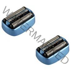 2pcs 교체 Shaver 호일 카세트 헤드 Braun Cooltec CT2S CT2CC CT3CC CT4S CT4CC CT5CC CT6CC 용 40b, 하나, 보여진 바와 같이