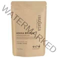 USDA 유기농 수자타 천연 헤나 염색 천연100% 헤나 가루 셀프 흰머리 새치 염색약, 브라운, 1개입
