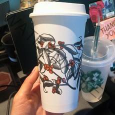 [스타벅스] 리유저블 텀블러 핫컵 473ml 16oz 체리 그란데 사이즈 기본포장, 상세 설명 참조