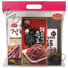 머거본 육포 6봉 세트 (쇠고기 육포 25g 2p + 달콤한 직화 육포 20g 2p + 오감 블랙페퍼 육포 25g 2p), 9세트