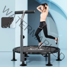 성인 트램펄린 보드 성장판자극 점핑 방방이 실내 가정용 기구 운동 다이어트 트램폴린 유산소, 팔걸이(50인치)