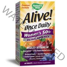 Nature's Way 얼라이브! 원스 데일리 우먼 50+ 울트라 포텐시 멀티-비타민 타블렛, 60개입, 1개