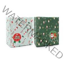 피크닉앤패키지 산타 포장지 2종 20p + 스티커 20p 세트, 혼합색상(포장지), xmas메달(스티커), 1세트